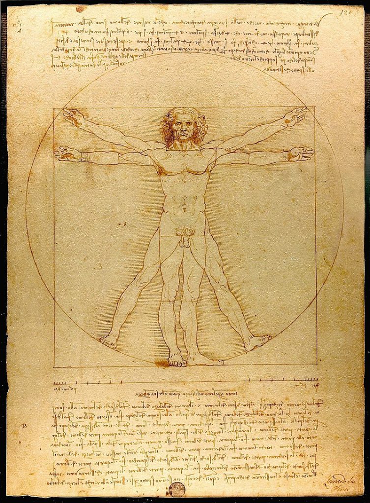 Two overlapping sketches of a man, illustrating the movement of the man's arms and legs.