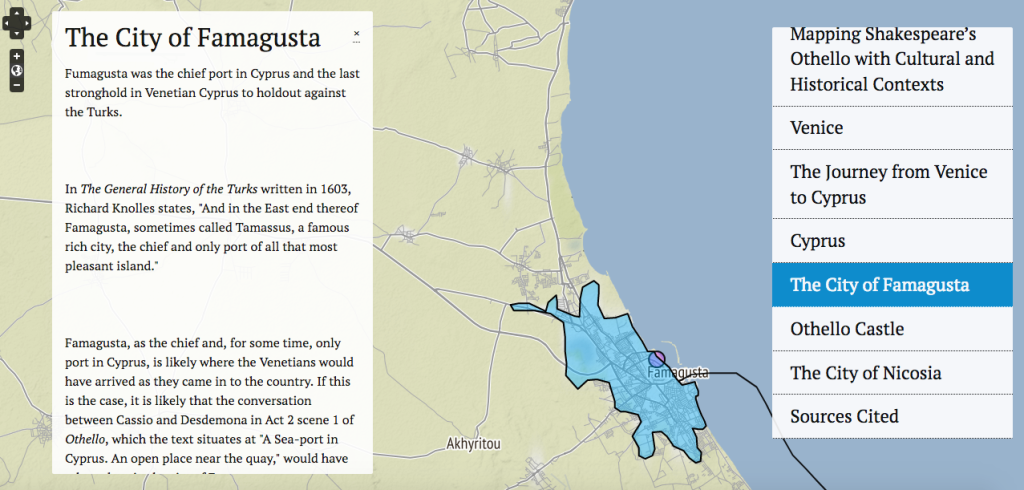Map of the city of Famagusta.