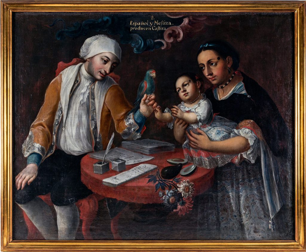 Casta Paintings, Mixed Race Family in Mexico