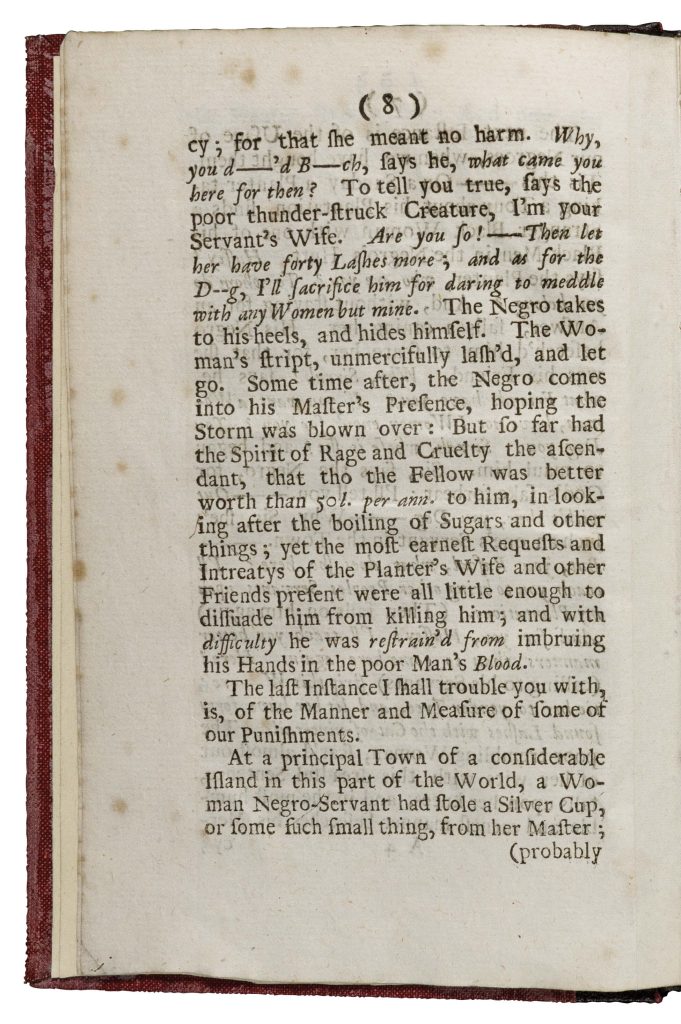 Excerpt of an 18th century printed letter from a merchant to a member of Parliament.